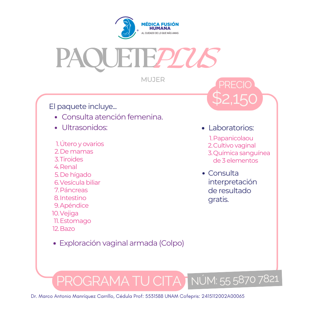 Paquete ginecologico plus mujer